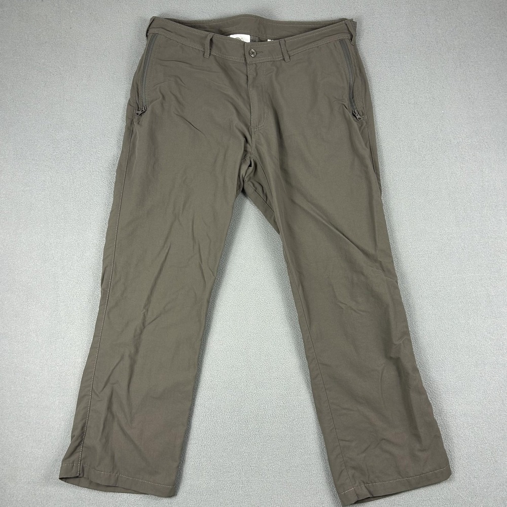Clothing Arts P^Cubed Pick-Pocket Proof Travel Pants Mens 36‎ Brown Nylon